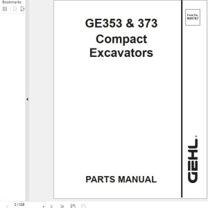 GEHL 353 373 Parts Manual 909787A