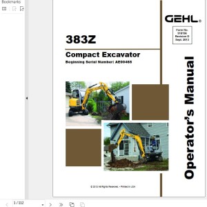 GEHL 383Z Operators Manual 918196E