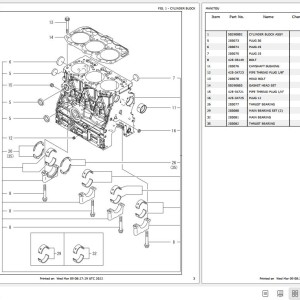 GEHL 3TNV80F-SXNBV Engine Parts Manual 50940242