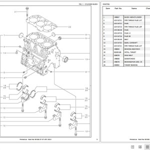 GEHL 3TNV82A-SBV Engine Parts Manual 50940092