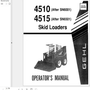 GEHL 4510 4515 Operators Manual 904586A