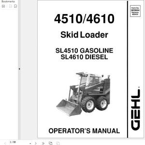 GEHL 4510 Gasoline 4610 Diesel Operators Manual 903664A