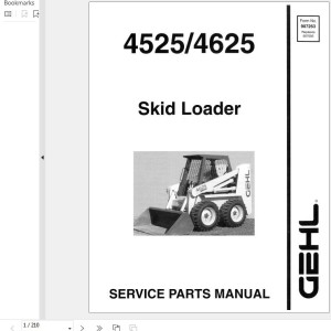 GEHL 4525 4625 Service Parts Manual 907263D