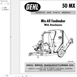 GEHL 50MX Service and Parts Manual 903505A