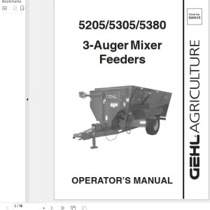 GEHL 5205 5305 5380 Operators Manual 909915A