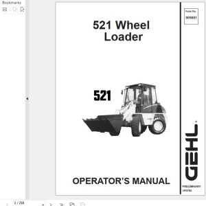 GEHL 521 Operators Manual 909881A