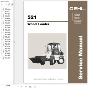 GEHL 521 Service Manual 50940187A