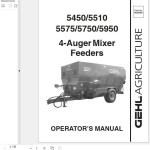 GEHL 5450 5510 5575 5750 5950 Operators Manual 909906A