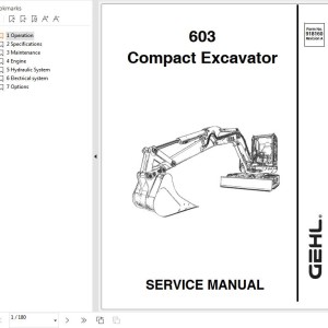 GEHL 603 Service Manual 918160A