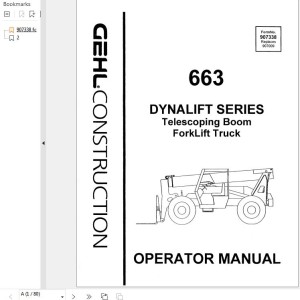 GEHL 663 Operator Manual 907338A
