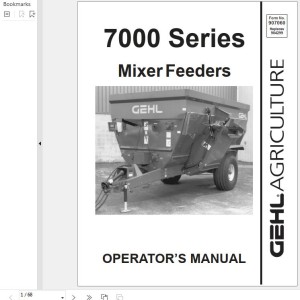 GEHL 7000 Series Operators Manual 907060A