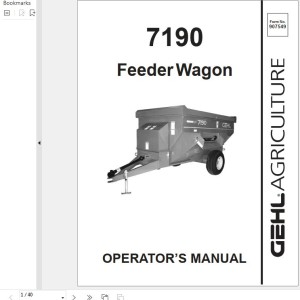 GEHL 7190 Operators Manual 907549A