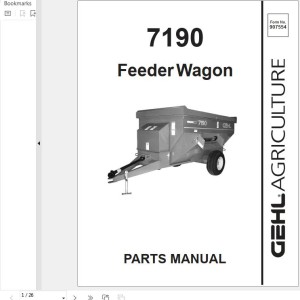 GEHL 7190 Parts Manual 907554A