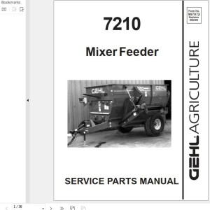 GEHL 7210 Service Parts Manual 907072A