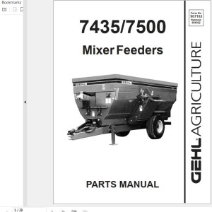 GEHL 7435 7500 Parts Manual 907102A