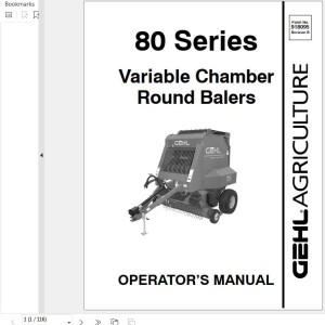 GEHL 80 Series Operators Manual 918095B