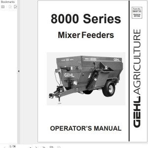 GEHL 8000 Series Operators Manual 909735A