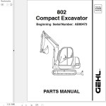 GEHL 802 Parts Manual 918043B