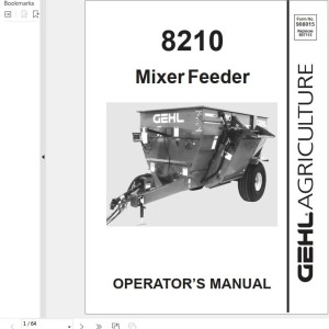 GEHL 8210 Operators Manual 908015A