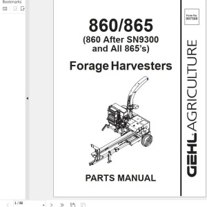 GEHL 860 865 Parts Manual 907506A