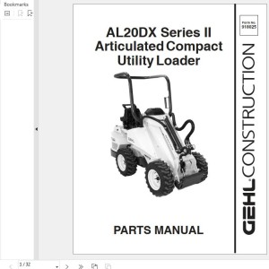 GEHL AL20DX Series II Parts Manual 918025A