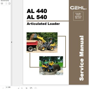 GEHL AL440 AL540 Service Manual 918275B