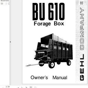 GEHL BU610 Operators Manual 901651A