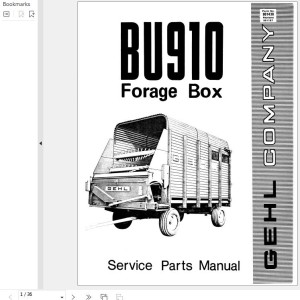 GEHL BU910 Service Parts Manual 901438A