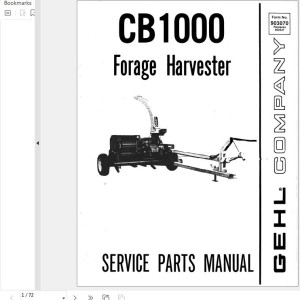 GEHL CB1000 Service Parts Manual 903070A