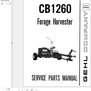 GEHL CB1260 Service Parts Manual 903628A