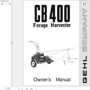 GEHL CB400 Operators Manual 901557A