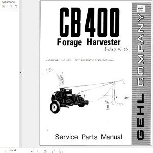 GEHL CB400 Service Parts Manual 901669A