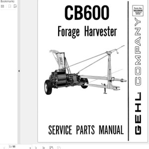 GEHL CB600 Service Parts Manual 902868A