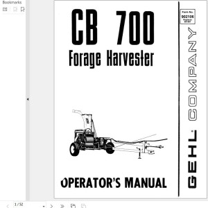 GEHL CB700 Operators Manual 902106A