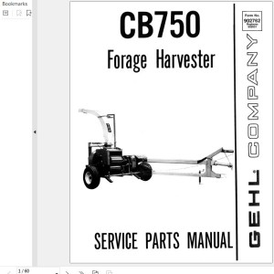 GEHL CB750 Service Parts Manual 902762A