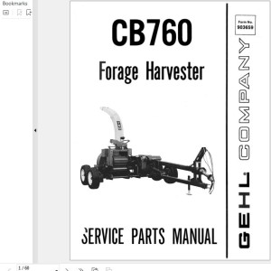 GEHL CB760 Service Parts Manual 903659A