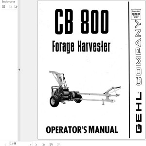 GEHL CB800 Operators Manual 902207A