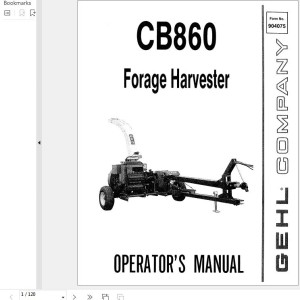 GEHL CB860 Operators Manual 904075A