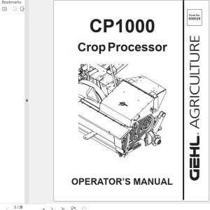 GEHL CP1000 Operators Manual 908028A