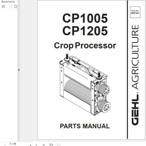 GEHL CP1005 CP1205 Parts Manual 908161B