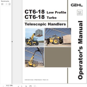 GEHL CT6-18 Low Profile CT6-18 Turbo Operators Manual 913223B