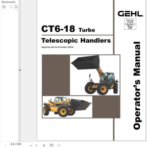 GEHL CT6-18 Turbo Operators Manual 913342A