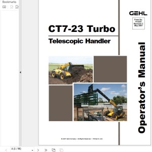 GEHL CT7-23 Turbo Operators Manual 913222C