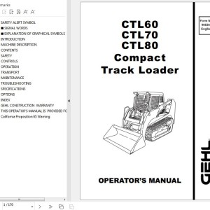 GEHL CTL60 CTL70 CTL80 Operators Manual 908305H