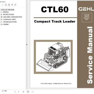 GEHL CTL60 Service Manual 908310c