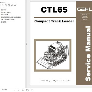 GEHL CTL65 Service Manual 917337c