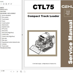 GEHL CTL75 Service Manual 917342C