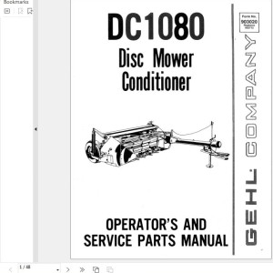 GEHL DC1080 Operators Manual 903020A