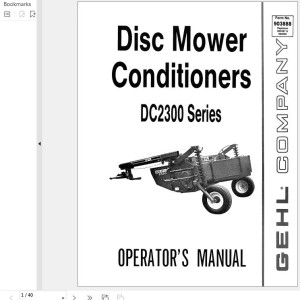 GEHL DC2300 Series Operators Manual 903888