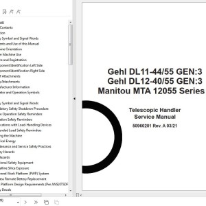 GEHL DL11-44_55 GEN3 DL12-40_55 GEN3 Service Manual 50960201A